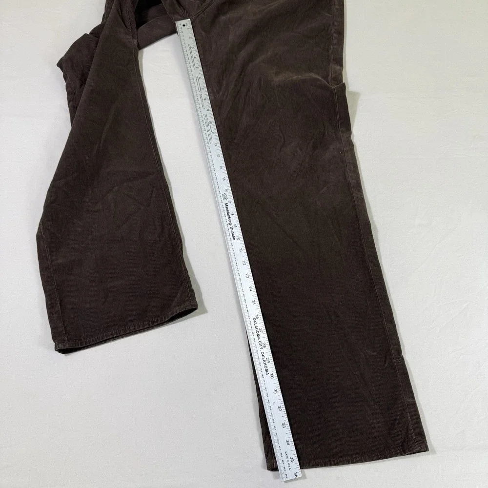 AG Adriano Goldschmied The Protege Straight Leg Corduroy Pants‎ Mens 40x36 Brown